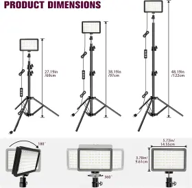 Am-23 Branded01 Photography Lighting Kit Dimmable 5600k Usb Led Video Studio Streaming Lights Wi #3