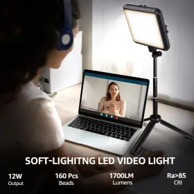 Nv-8intplt2p Branded01 Led Photography Lighting Kit 2-pack 8 Inch Portable Video Light With Adjustable Tr #2