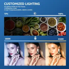 Nv-8intplt2p Branded01 Led Photography Lighting Kit 2-pack 8 Inch Portable Video Light With Adjustable Tr #3