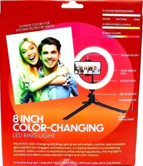 Birlrgb08-bgl Brilliant Ideas 8 Inch Color-changing Led Ring Light For Vloggers And Influencers #2