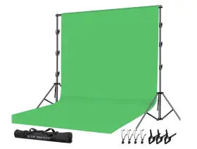 Lk207 Britek/linco All 3 Photo Studio Muslin And Backdrop Support Stand Kit Chromakey Screen