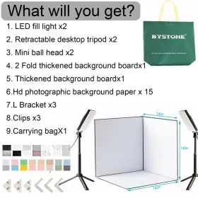Bystone 768561884759 Upgrade Light Box Photography Portable Photo Studio 16x16 Inch Prof #3