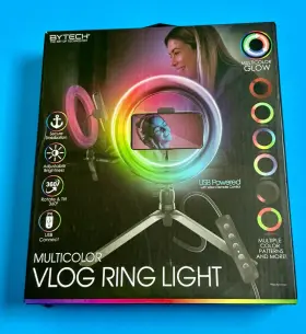 Bytech 805112081998 Vlog Multicolor Ring Light Usb Powered With Wired Remote Control
