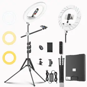 Bzy-18-zd-h-b5 Bzyltrux 55w18 45cm Ring Light Kit New Version 6700k Dimmable Ledringlighttripod Sta