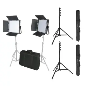 1024 Came-tv 192223264892 High Cri Video Bi-color Led 2-light Kit With 2x Pro 9.5ft Light Stand