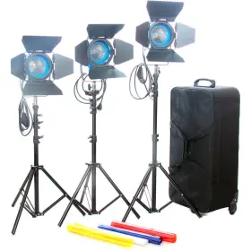 J6300 Came-tv 3x 650w Fresnel Tungsten Continuous Spot Video Studio Lights #j6300