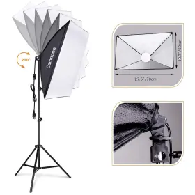 Qfo5854348596455da Camnoon Softbox Lighting Kit Studio Photography With 85w 2800k-5700k Bi-color Te #3