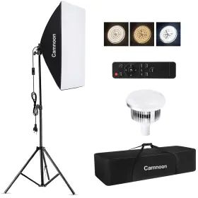 Qfo5854348596455da Camnoon Softbox Lighting Kit Studio Photography With 85w 2800k-5700k Bi-color Te