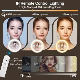 X004bet2sd Camolo Selfie Ring Light With Stand Overhead Phone Mount Adjustable Led Remote Control #3