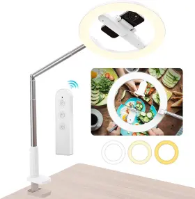 X004bet2sd Camolo Selfie Ring Light With Stand Overhead Phone Mount Adjustable Led Remote Control