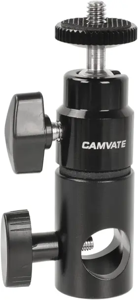 4ftft-20 Camvate C1952-us Light Stand Mount Articulated 1/4ftft-20 Mini Ball Head For Monitor/led Li