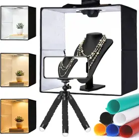 Cavora 199284348103 Portable Light Box Photography 16x16 Inches Folding Photo Studio Wit