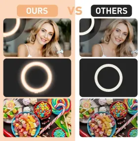 Chiusnra 719600754601 3 X Led Ring Lights With Desktop Stand Phone Holder Live Stream Selfie Makeup #3