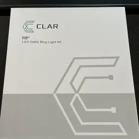 Clar 192223083813 Led Selfie Ring Light With Cell Clamp And Remote 10 Inch