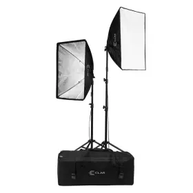 Fp-lcf-sbk01 Clar 2-light Softbox Kit Stands And Carrying Case #fp-lcf-sbk01