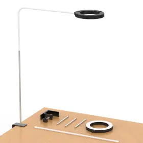 Clifod 786552666207 Tall Desk Bendable Ring Light With 3 Inch Clamp Mount Gooseneck Height Adjus