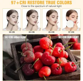 Cnuoky 313051151134 154 Led Phone Light 5000mah Rechargeable Selfie Clip Video Adjuste #3