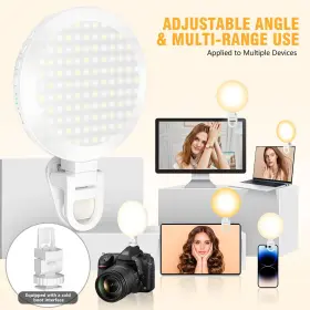 Cnuoky 673658145357 154 Led Phone Light 5000mah Rechargeable Selfie Clip Video Adju #2