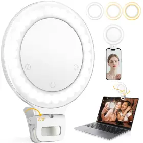 Cnuoky 794969532541 Ring Light - 3 Mode Selfie Rechargeable Large Capacity Battery Portable 60 Le