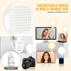 Cnuoky 794969535696 154 Led Phone Light 5000mah Rechargeable Selfie Clip Video Adju #2