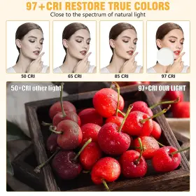 Cnuoky 794969535702 154 Led Phone Light 5000mah Rechargeable Selfie Clip Video Adju #3