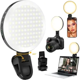 Cnuoky 794969535702 154 Led Phone Light 5000mah Rechargeable Selfie Clip Video Adju