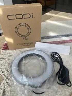 Codi 633886011824 Led-ring-6 6 Led Ring Light W Mini Tripod Accs Dimmable For Content