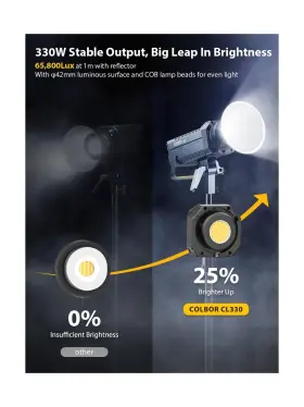 Cri96 Colbor Cl330 Video Light 330w Continuous Lighting 2700-6500k Bi-color #2