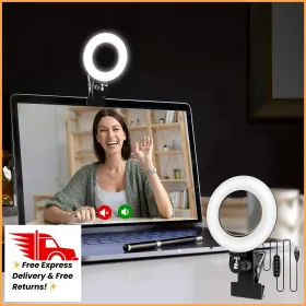 Cyezcor 191170660306 Video Conference Lighting Kit Ring Light For Monitor Clip On Remote
