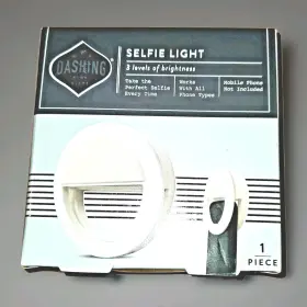 Dashing Gifts 195602063109 Compact Selfie Video Universal Phone Clip-on Light 3 Adjustable Brightness Night