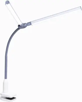 Daylight Company 313033035063 Duopro Clamp Led Lamp - 4 Brightness Levels Adjustable Arm Grey/whit