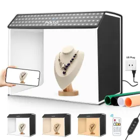 Depthlan 631161476177 Photo Light Box 24x20x16 Inch Portable Photography Studio Professi