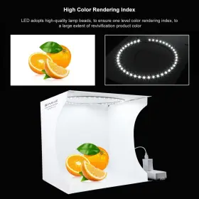 Depthlan 631161476191 Photo Light Box 12 Inch Portable Folding Photography Tent Kit With White Li #3
