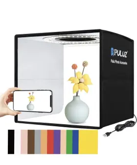 Depthlan-pu5025b Depthlan Foldable Photo Box Portable Studio Kit 12 Background Colors Led Dimmable Phot
