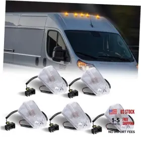 Dermoka Dmk-73828-halo5 5pcs Cab Roof Marker Lights Top Clearance Running Lamps For 2014-2023 White