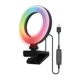 Digipower 758302179473 4.5 Inch Clip-on Laptop Rgb Video Ring Light 7 Color And 11 Special Effects