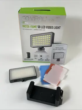Dp-vl50 Digipower Insta-fame Dimmable 50 Led Super Bright Video Light For Smartphone