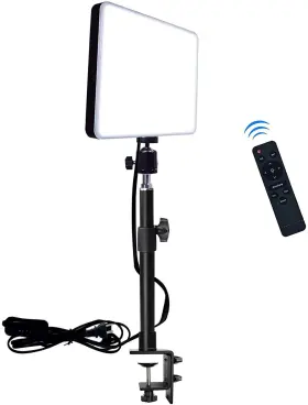 Dimotliyor 743791706668 Led Desk Bi-color Video Light Key With C-clamp Stand 2700k-5700k Dimm