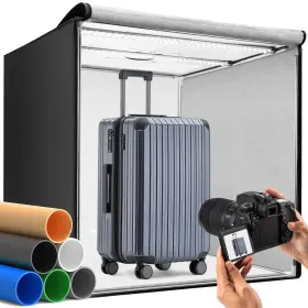 Rxzer62 Duclus Photo Light Box Dimmable 100led Portable 24x24in Jewelry Food Shoot 6color
