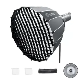 Ea702673 Eachshot Triopo 35.4inch/90cm Parabolic Softbox Bowens Mount Soft Boxes With Honeycomb