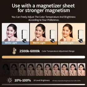 Eagerey 702367771653 Magnetic Selfie Light For Phone 128 Led Fill Compatible With M #2
