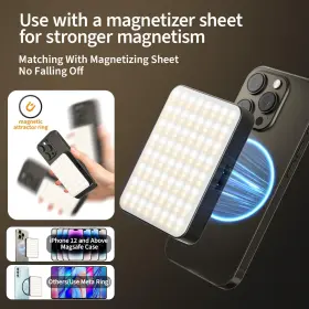 Eagerey 702367771653 Magnetic Selfie Light For Phone 128 Led Fill Compatible With M #3