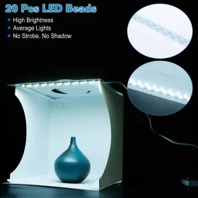 Edge Collections 749569253150 New Mini Photo Studio Box Photography Light Tent Kit Foldable Led #2