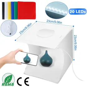 Edge Collections 749569253150 New Mini Photo Studio Box Photography Light Tent Kit Foldable Led