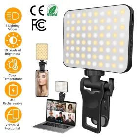 Gpct4373 Edge Collections New Rechargeable Clip-on Selfie Light With 3 Modes For Phone And Laptop #3
