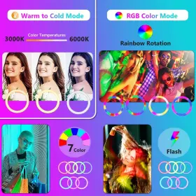 Eicaus 701151926934 12 Rgb Ring Light With Tripod Stand And Phone Holder Selfie Led #3