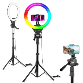 Eicaus 701151926934 12 Rgb Ring Light With Tripod Stand And Phone Holder Selfie Led