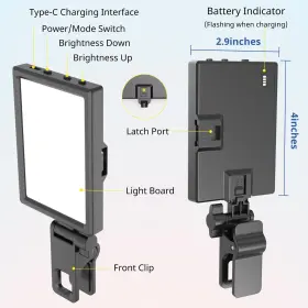 Eicaus 744348410571 Rechargeable Led Fill Light Selfie With Clip For Makeup Tiktok Zoom #3