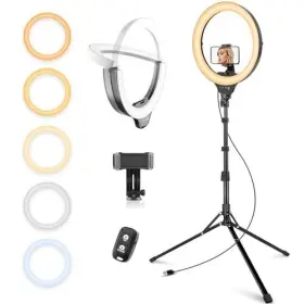 Eicaus 747165754361 14ftft Foldable Ring Light With 67ftft Tall Phone Tripod Selfie