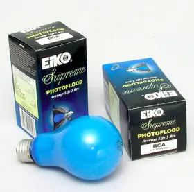 Ps-25 Eiko Bca 120v/250w Blue Photoflood E26 Base Set Of 2 Bulbs